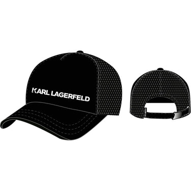 Gorra KARL LAGERFELD para niño unisex negra logo al frente